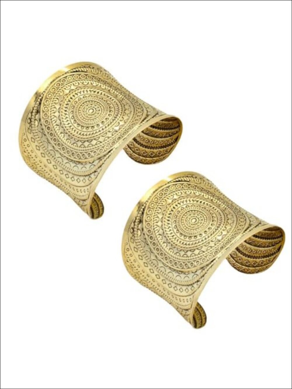 Adjustable Alloy Metal Cuff Bracelet Set Open Wide Bangle